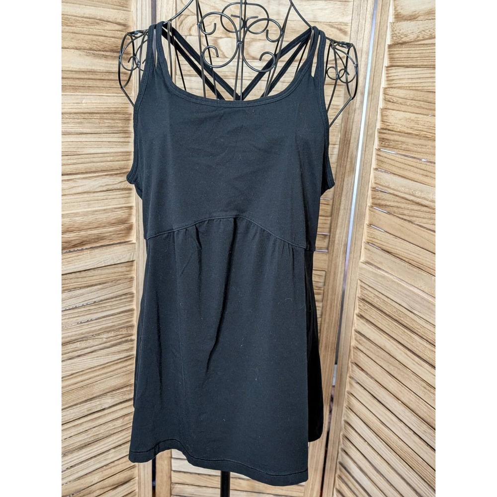 Soma Sport Top in Black Women's Large Workout, Athleisure